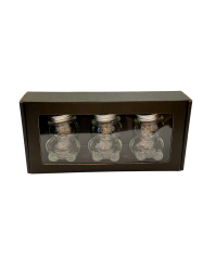 Dekora�n� papierov� balenie na 3 sklenen� poh�re MACKO10 - �ierne