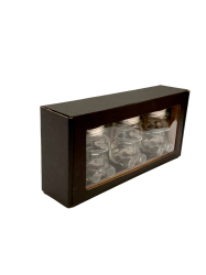 Dekora�n� papierov� balenie na 3 sklenen� poh�re MACKO10 - �ierne - 2