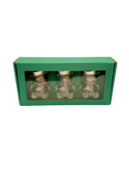 Dekora�n� papierov� balenie na 3 sklenen� poh�re MACKO10 - zelen�