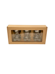 Dekora�n� papierov� balenie na 3 sklenen� poh�re MACKO10 - natural
