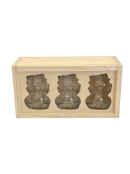 Dekora�n� balenie z dreva na 3 sklenen� poh�re MACKO10