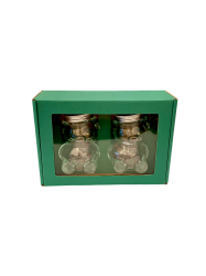 Dekora�n� papierov� balenie na 2 sklenen� poh�re MACKO22 - zelen�