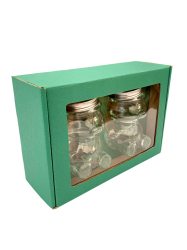 Dekora�n� papierov� balenie na 2 sklenen� poh�re MACKO22 - zelen� - 3