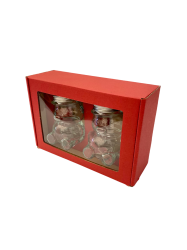 Dekora�n� papierov� balenie na 2 sklenen� poh�re MACKO22 - �erven�