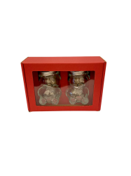 Dekora�n� papierov� balenie na 2 sklenen� poh�re MACKO22 - �erven�