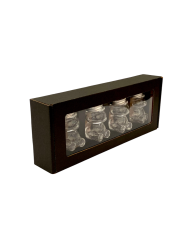 Dekora�n� papierov� balenie na 4 sklenen� poh�re MACKO5 - �ierne - 2