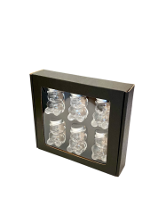 Dekora�n� papierov� balenie na 6 sklenen�ch poh�rov MACKO5 - �ierne