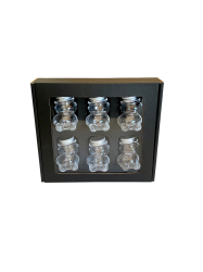 Dekora�n� papierov� balenie na 6 sklenen�ch poh�rov MACKO5 - �ierne