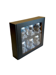 Dekora�n� papierov� balenie na 6 sklenen�ch poh�rov MACKO5 - �ierne - 2