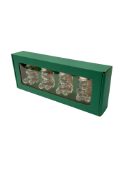 Dekora�n� papierov� balenie na 4 sklenen� poh�re MACKO5 - zelen�