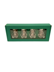 Dekora�n� papierov� balenie na 4 sklenen� poh�re MACKO5 - zelen�