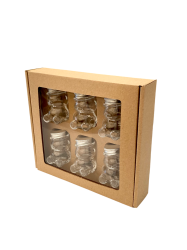 Dekora�n� papierov� balenie na 6 sklenen�ch poh�rov MACKO5 - natural