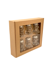 Dekora�n� papierov� balenie na 6 sklenen�ch poh�rov MACKO5 - natural - 2