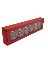 Dekora�n� papierov� balenie na 6 sklenen�ch poh�rov MACKO5 - �erven�