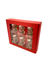Dekora�n� papierov� balenie na 6 sklenen�ch poh�rov MACKO5 - �erven�