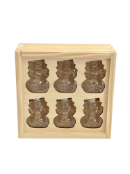 Dekora�n� balenie z dreva na 6 sklenen�ch poh�rov MACKO5